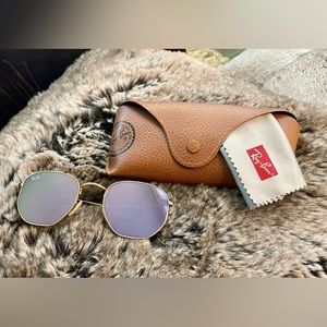Ray-Ban Hexagonal Flat Lenses (Violet)